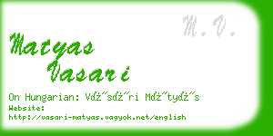 matyas vasari business card